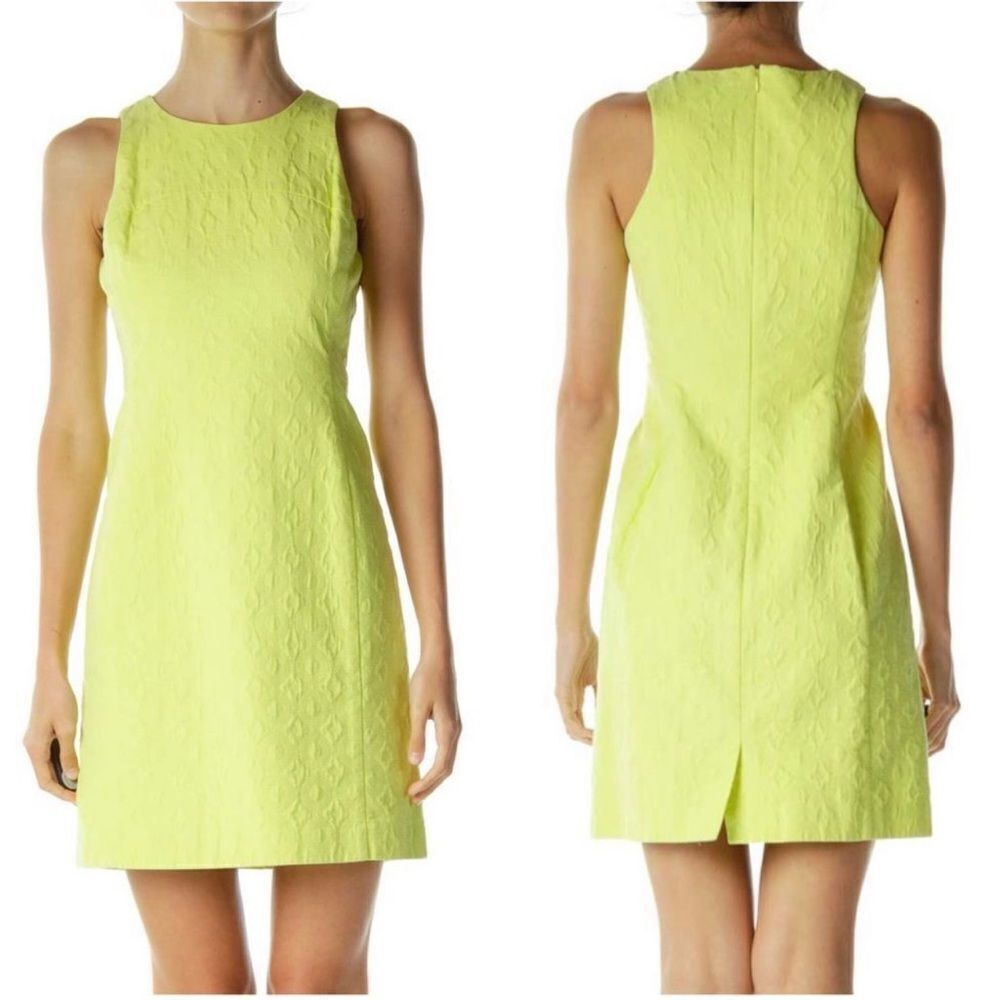 NWT Banana Republic Milly Collection Yellow Textured Sheath Dress